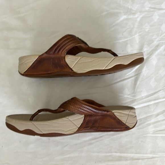 FitFlop WalkStar 3 Leather Toe Post Sandals sz 6 - Picture 3 of 6